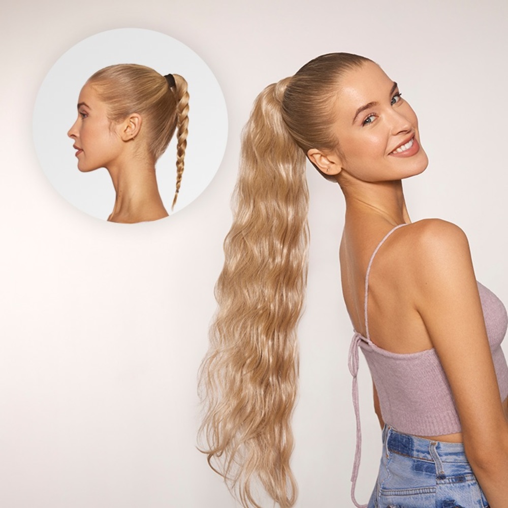 Insert Name Here Brand New Sandy Blonde clip on Ponytail